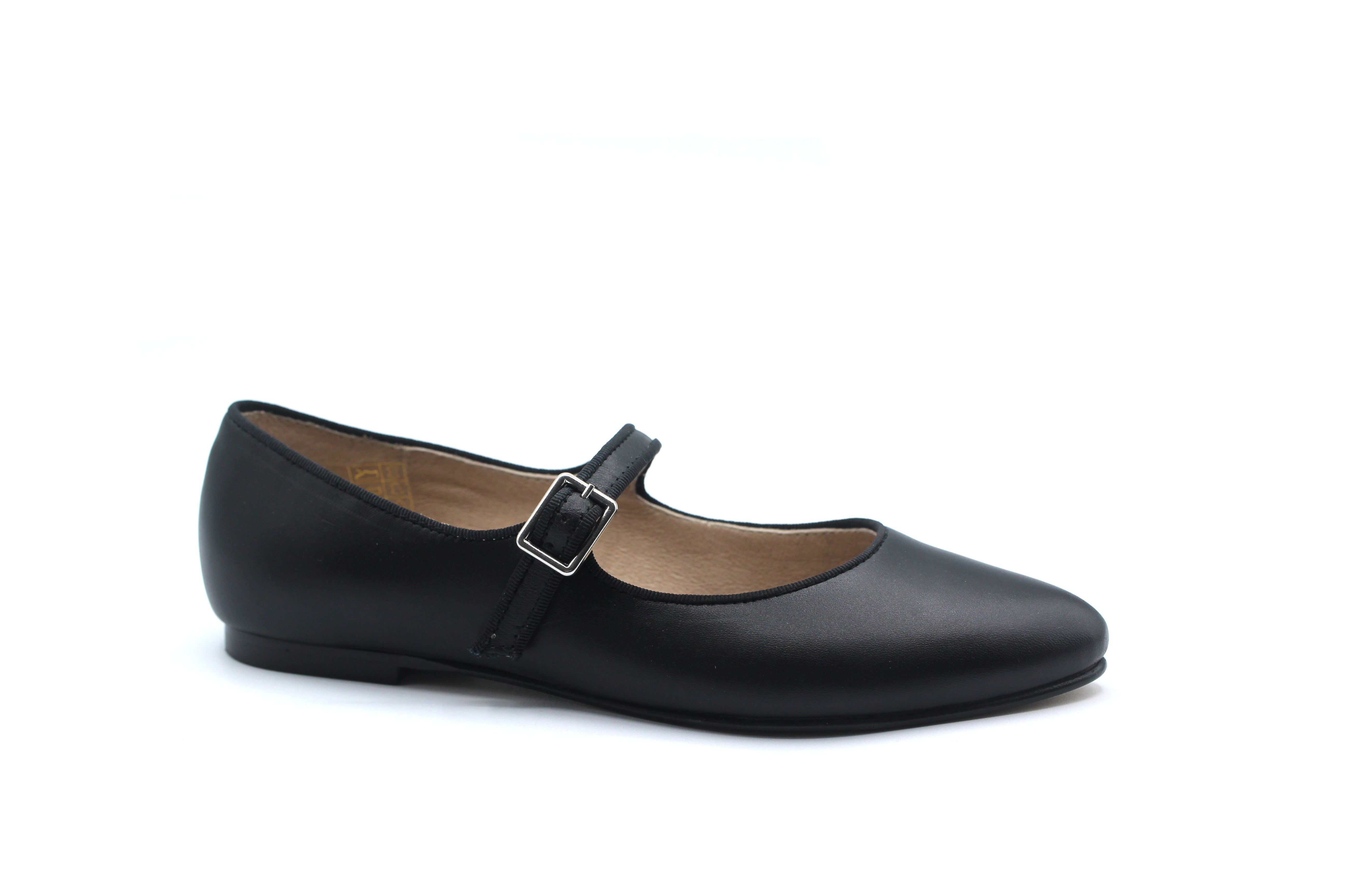 Valencia Black Leather Mary Jane