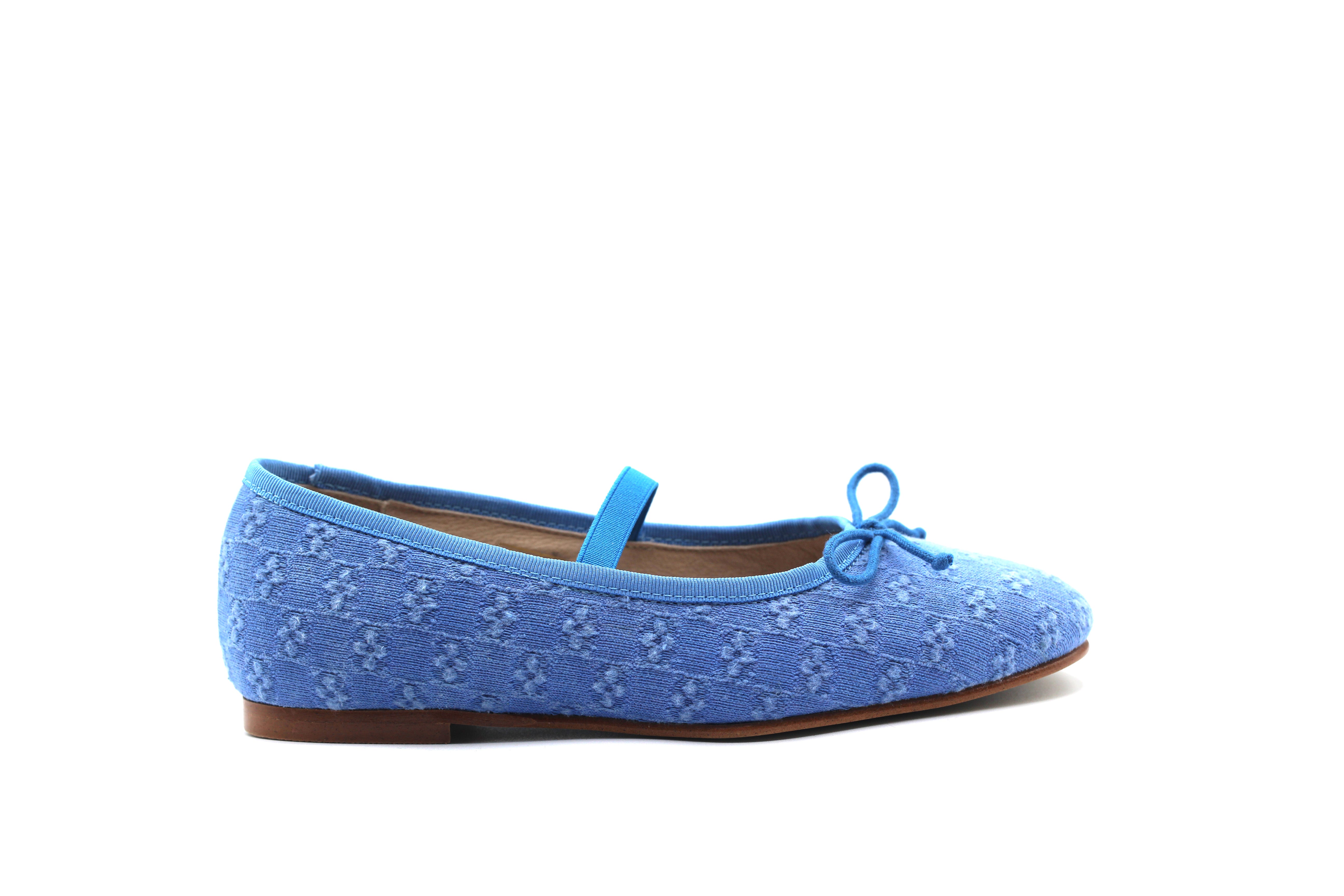 Valencia Denim Tonal Floral  Ballet Flat