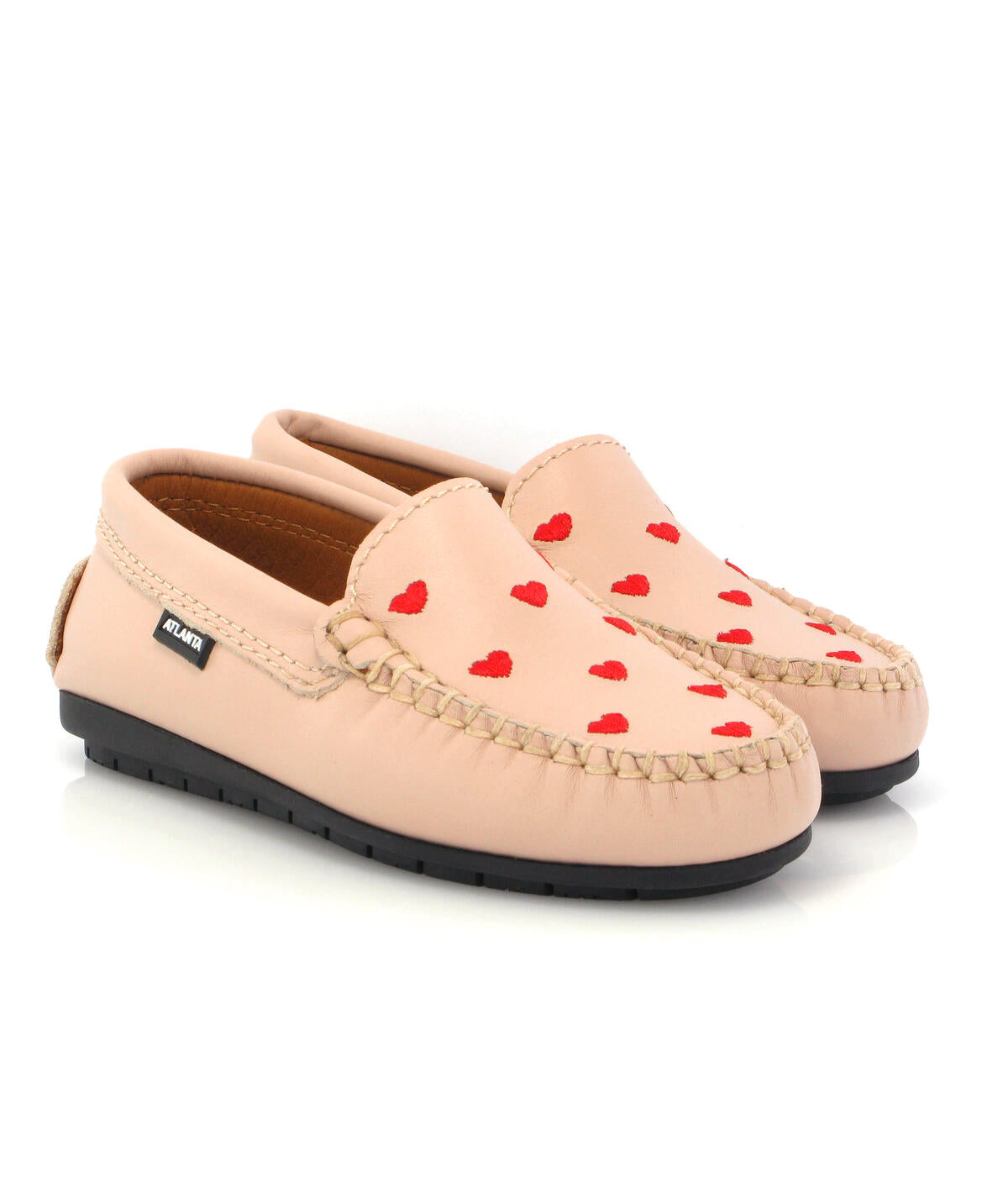 Atlanta Pink Red Heart Loafer