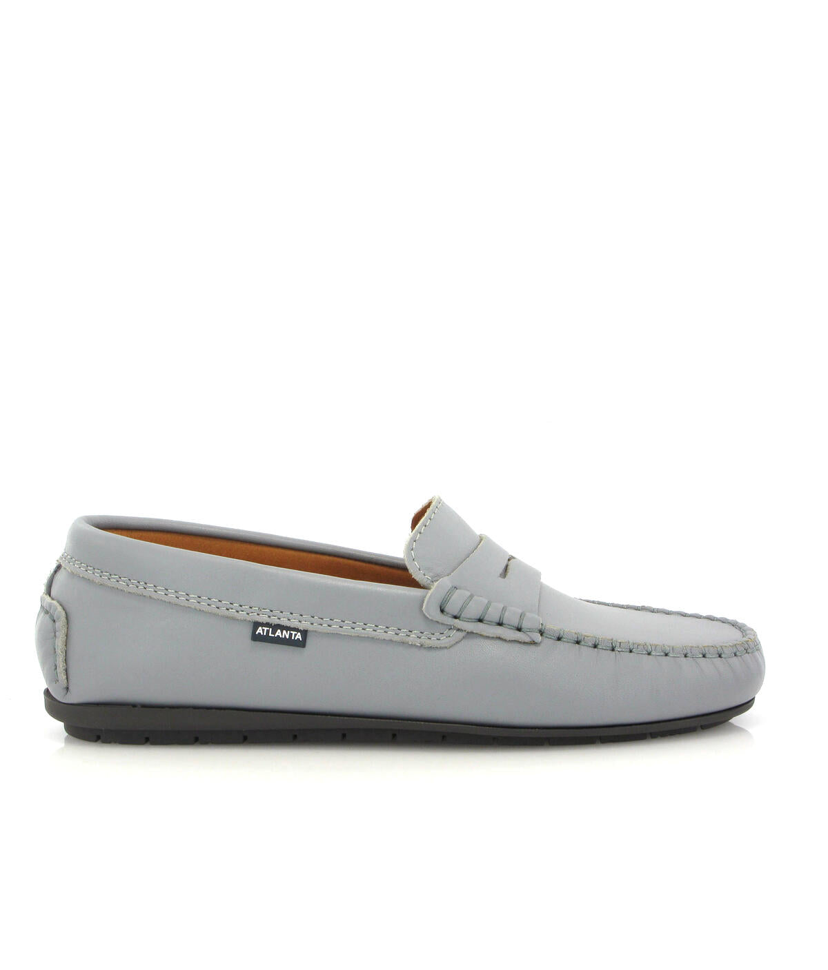 Atlanta Grey Stone Smooth Penny Loafer