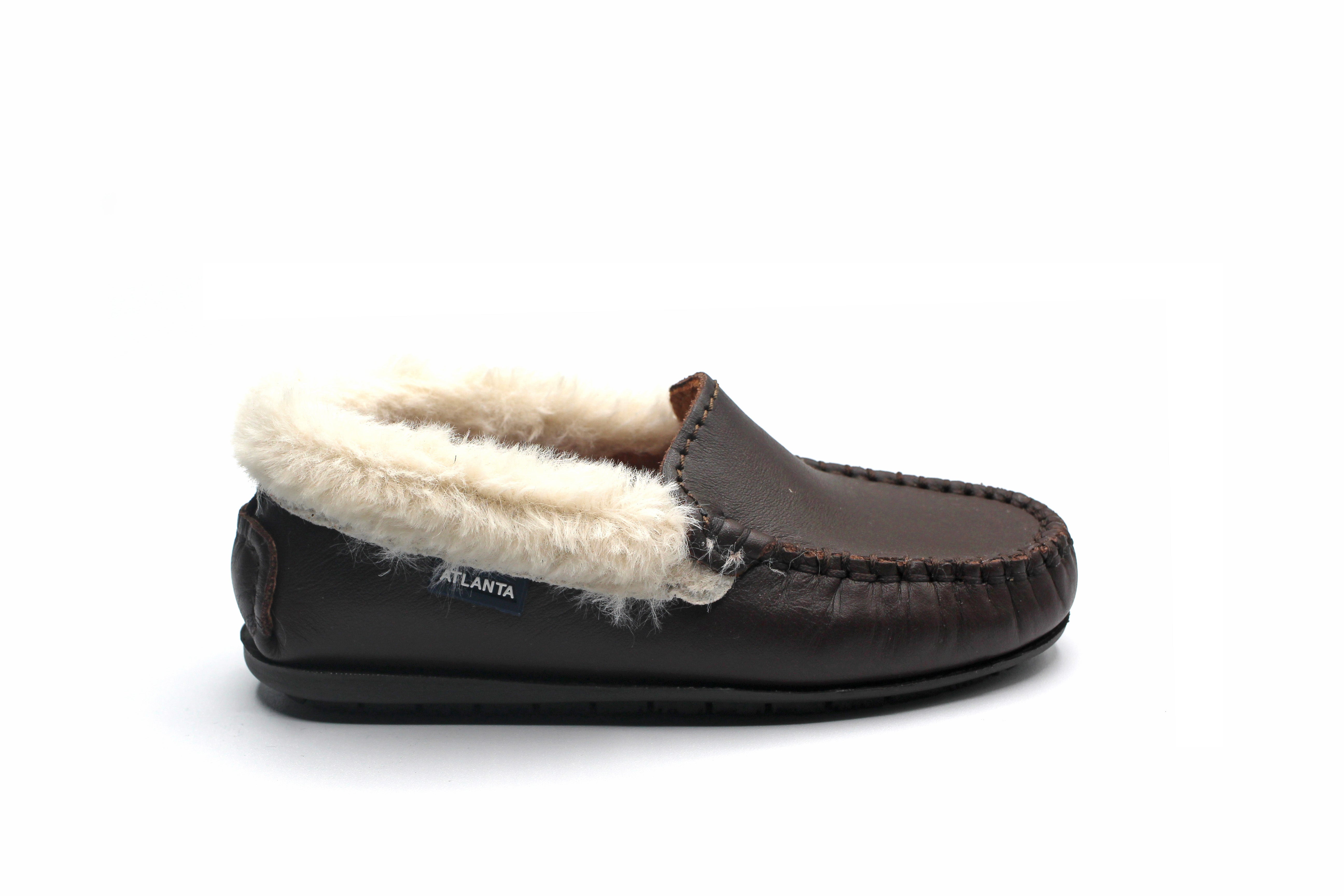 Atlanta Brown Fur Loafer