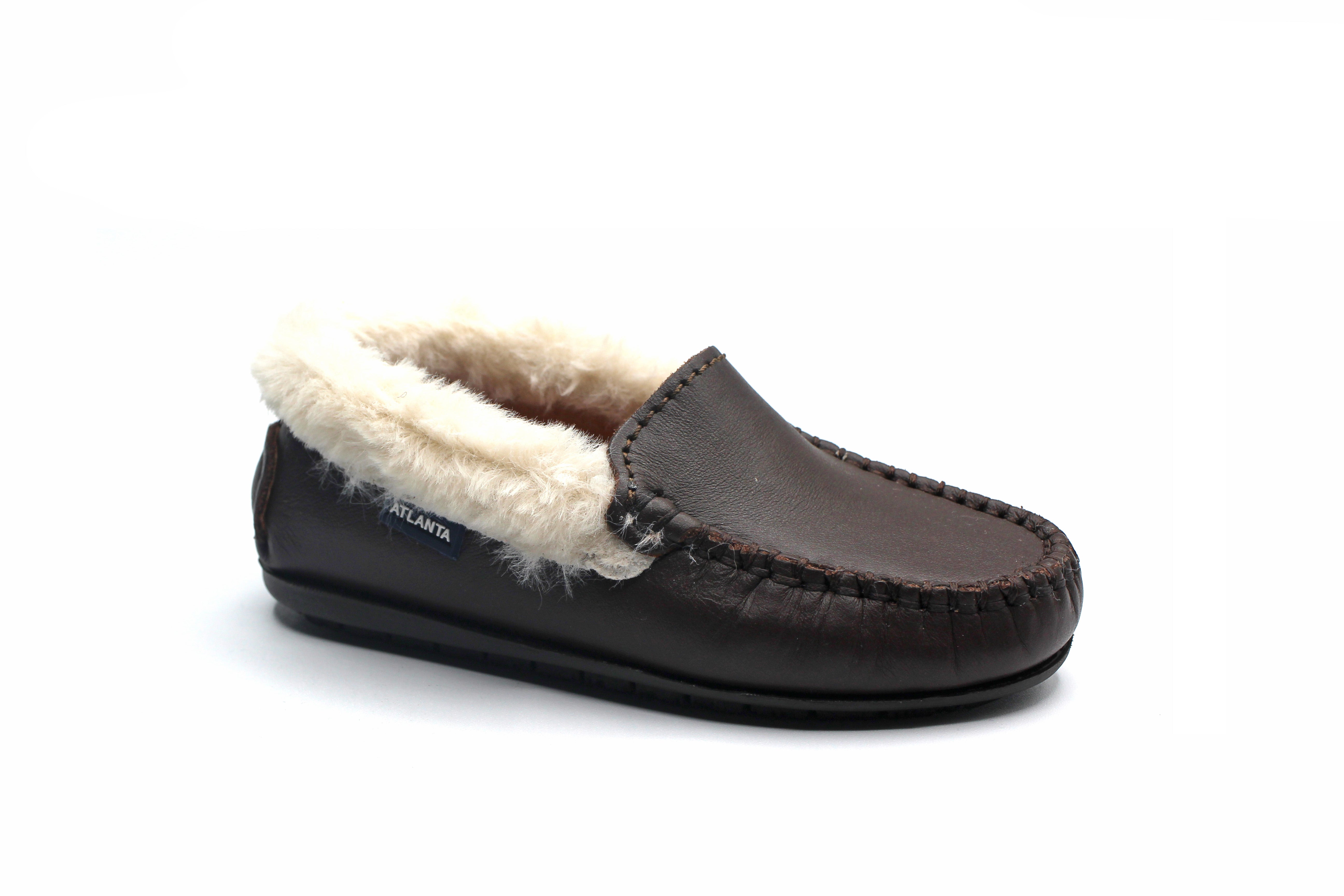 Atlanta Brown Fur Loafer