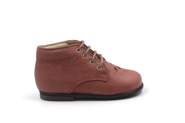 Beberlis Old Pink Lace-up Baby Bootie