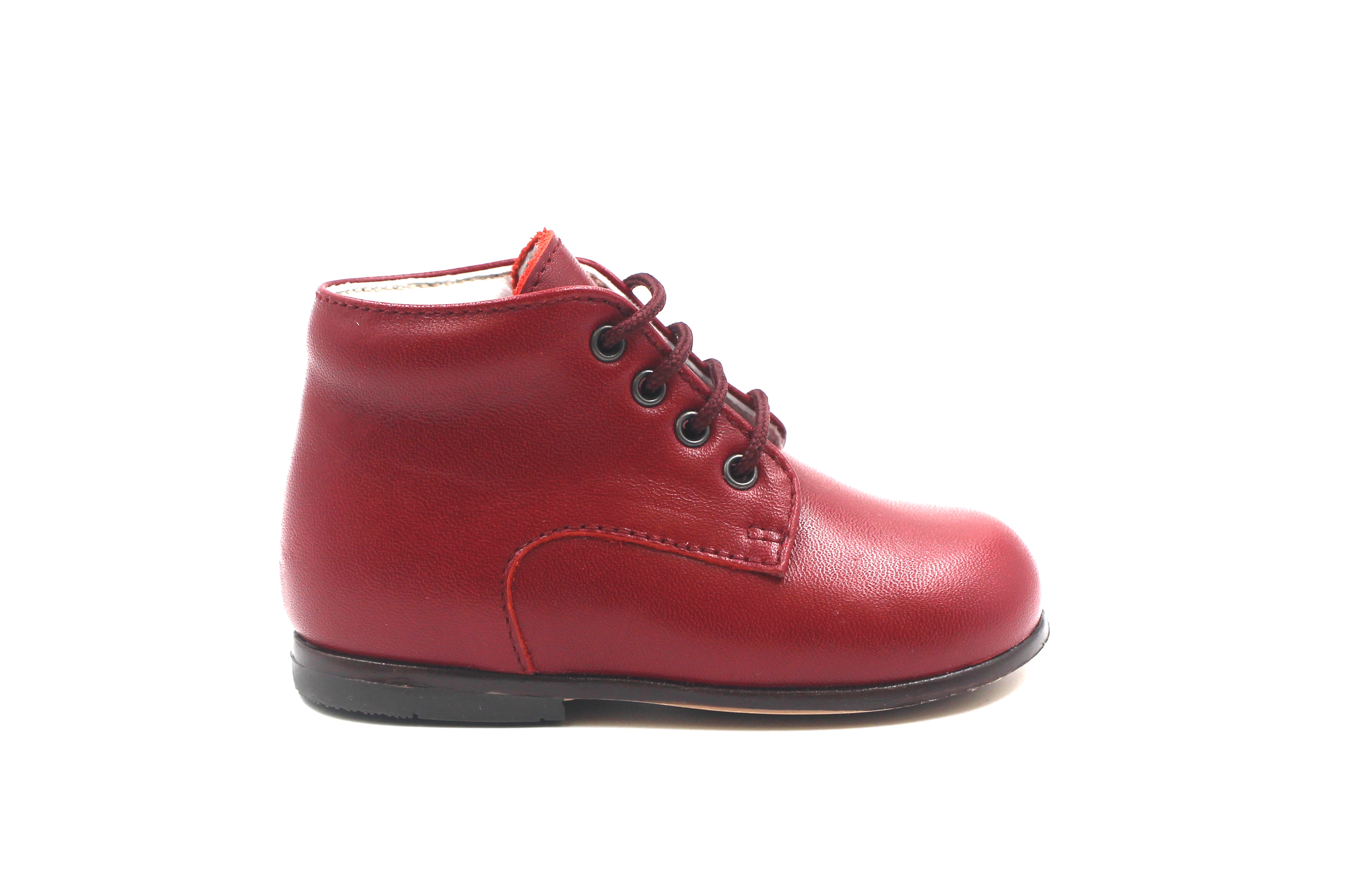 Beberlis Red Lace-up Baby Bootie