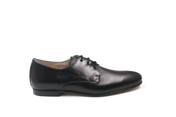 Gravitas Black Leather Lace-Up Shoe
