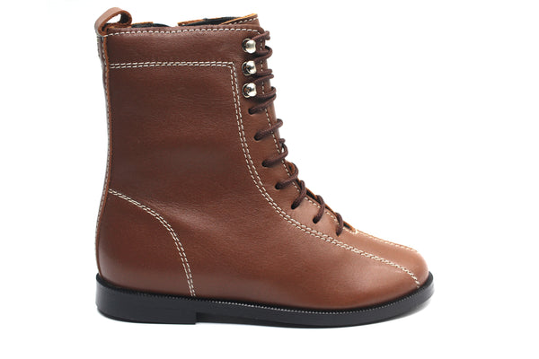 Don Louis Brown Stitching Bootie