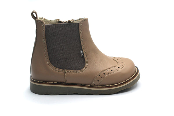 Emel Light Pink Wingtip Bootie