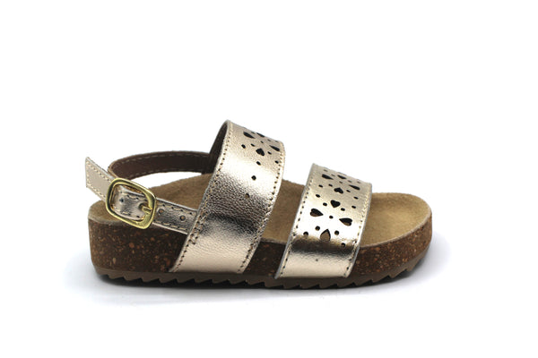 Bonton Metallic Cutout Sandal