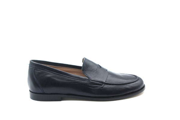 Gravitas Navy Closed Penny Loafer