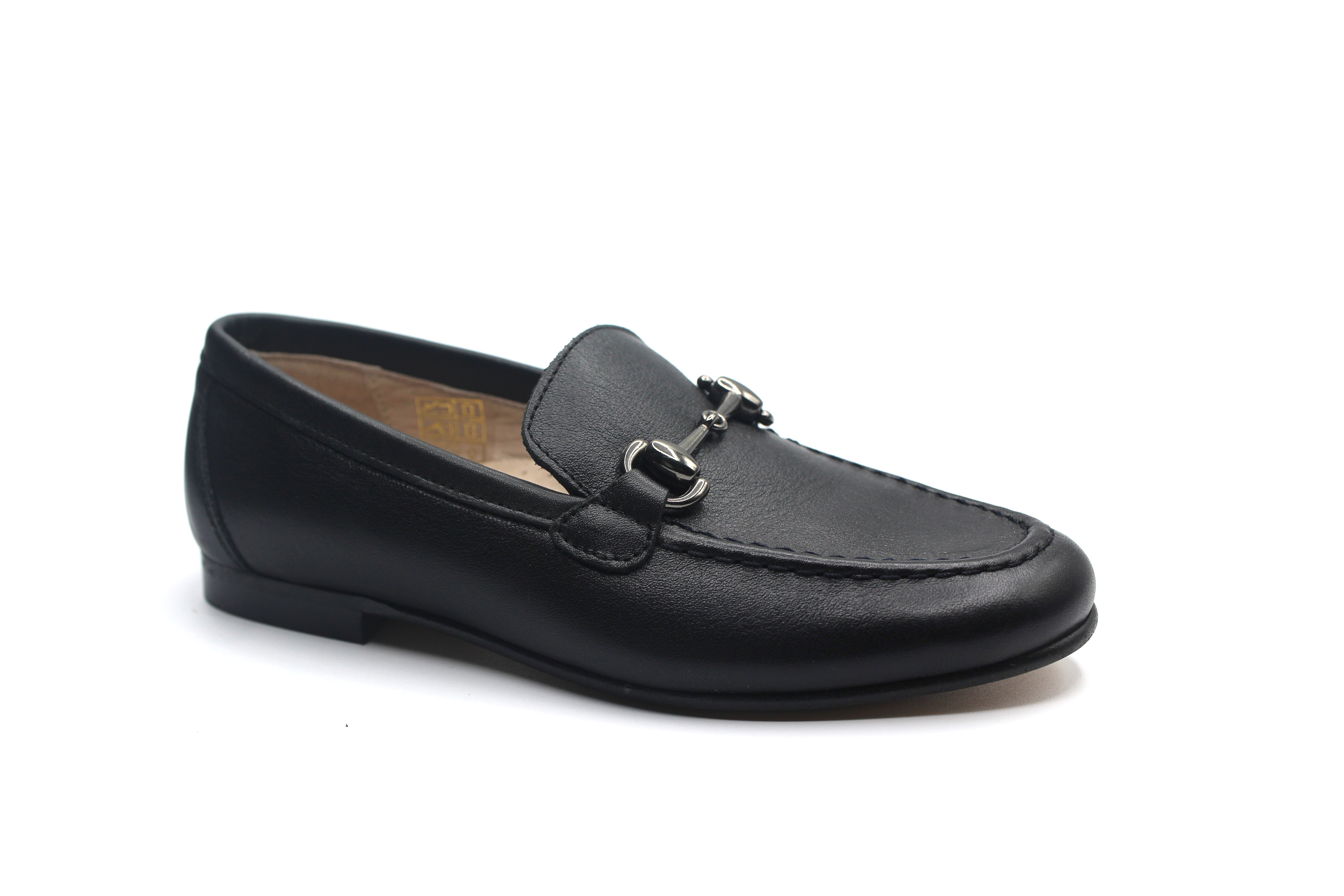 Gravitas Black Leather Chain Loafer