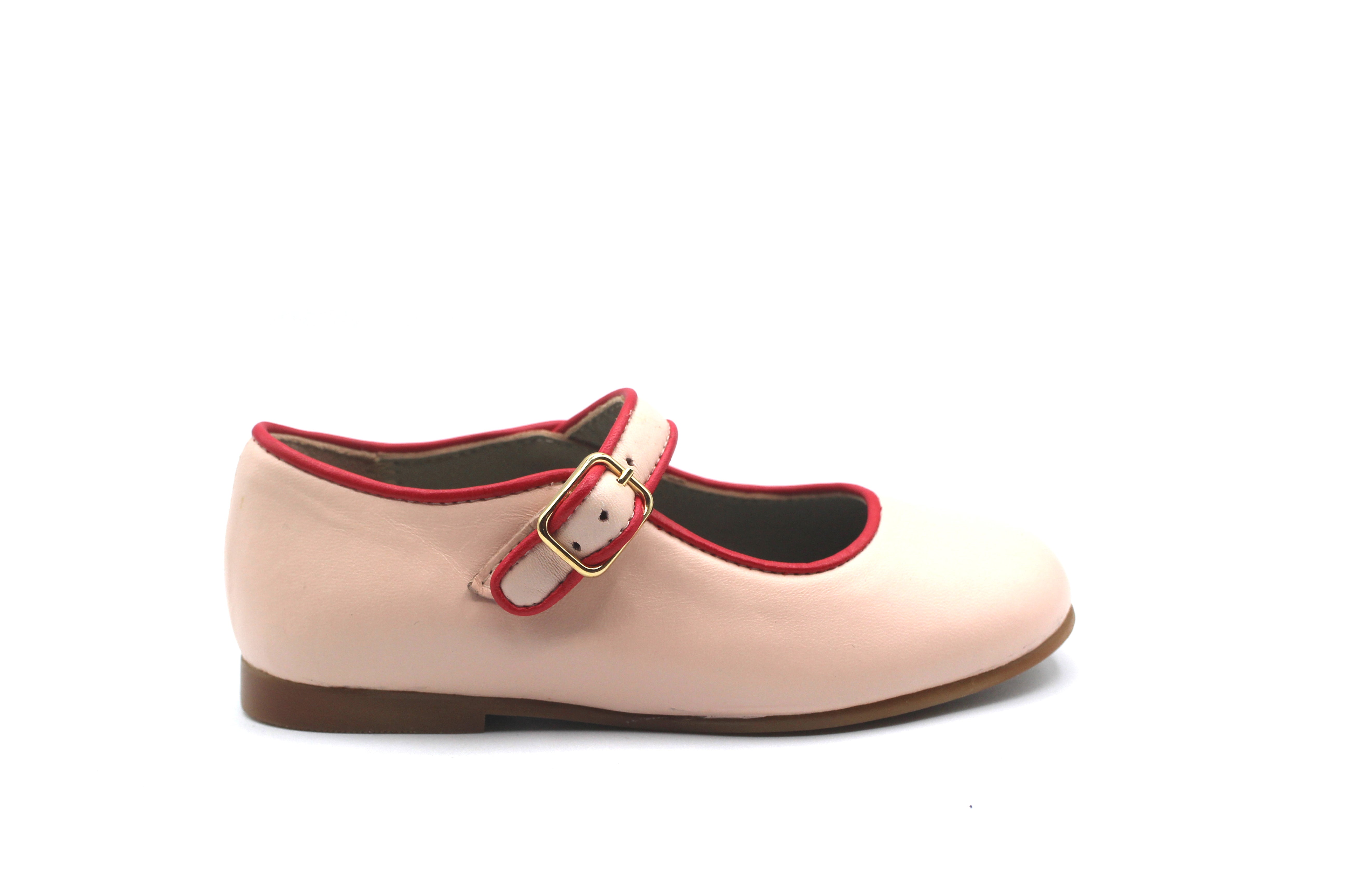 Lmdi Pink And Red Trim Mary Jane
