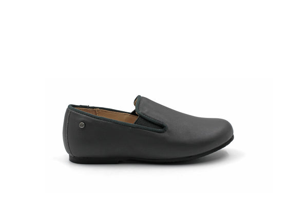 Manuela Gray Leather Benji Smoking Shoe