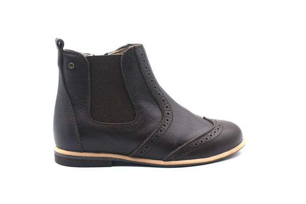 Manuela De Juan Chocolate Caoba Edith Bootie