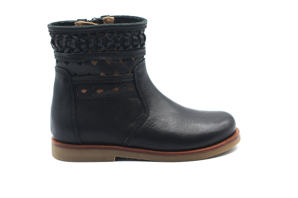 Ocra Black Weaved Bootie