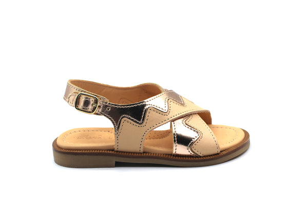 Ocra Nude and Rose Gold Buckle Sandal