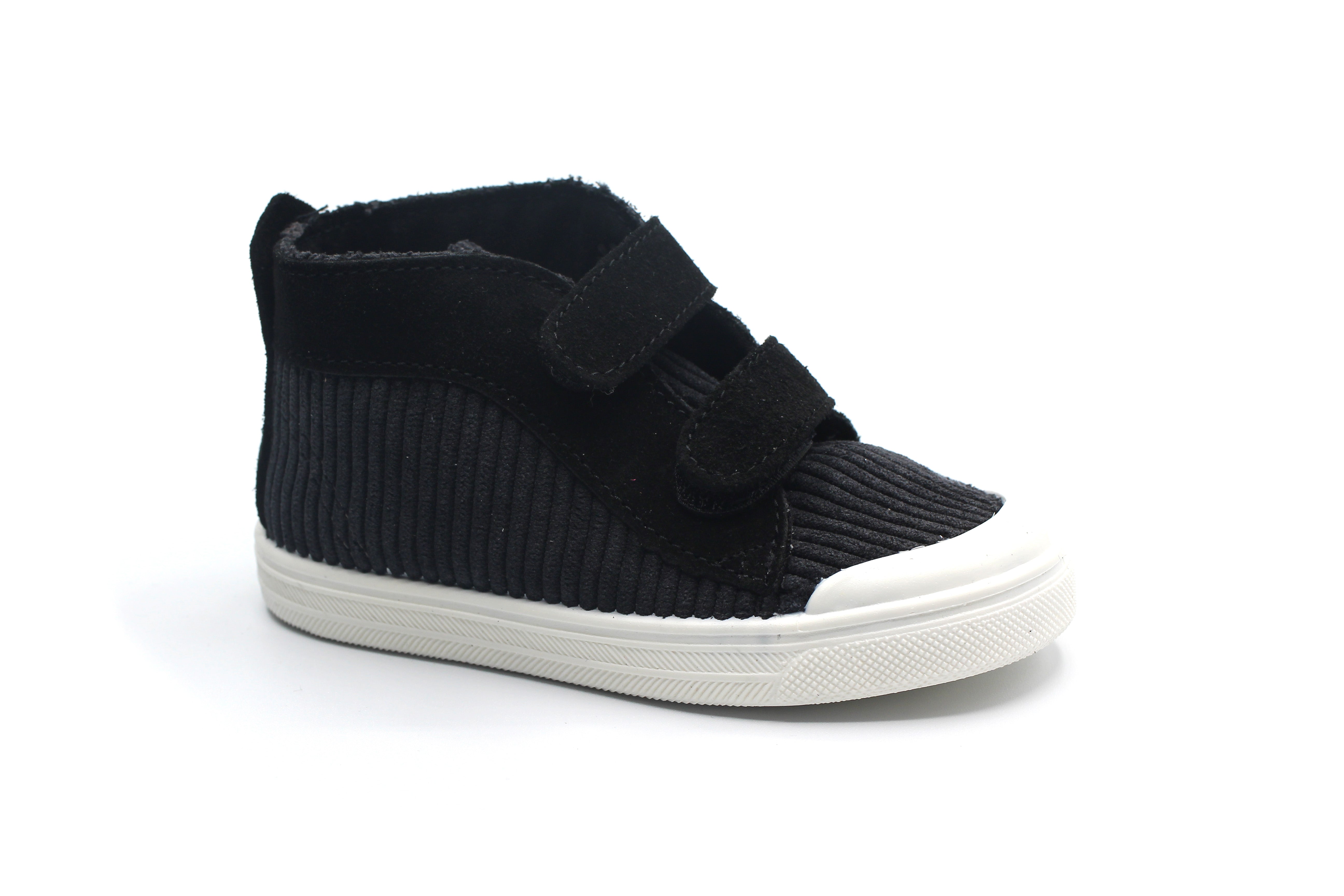 Pepe Black Corduroy Velcro Sneaker