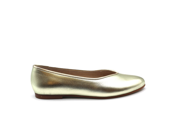 Valencia Champagne Pointed Flat