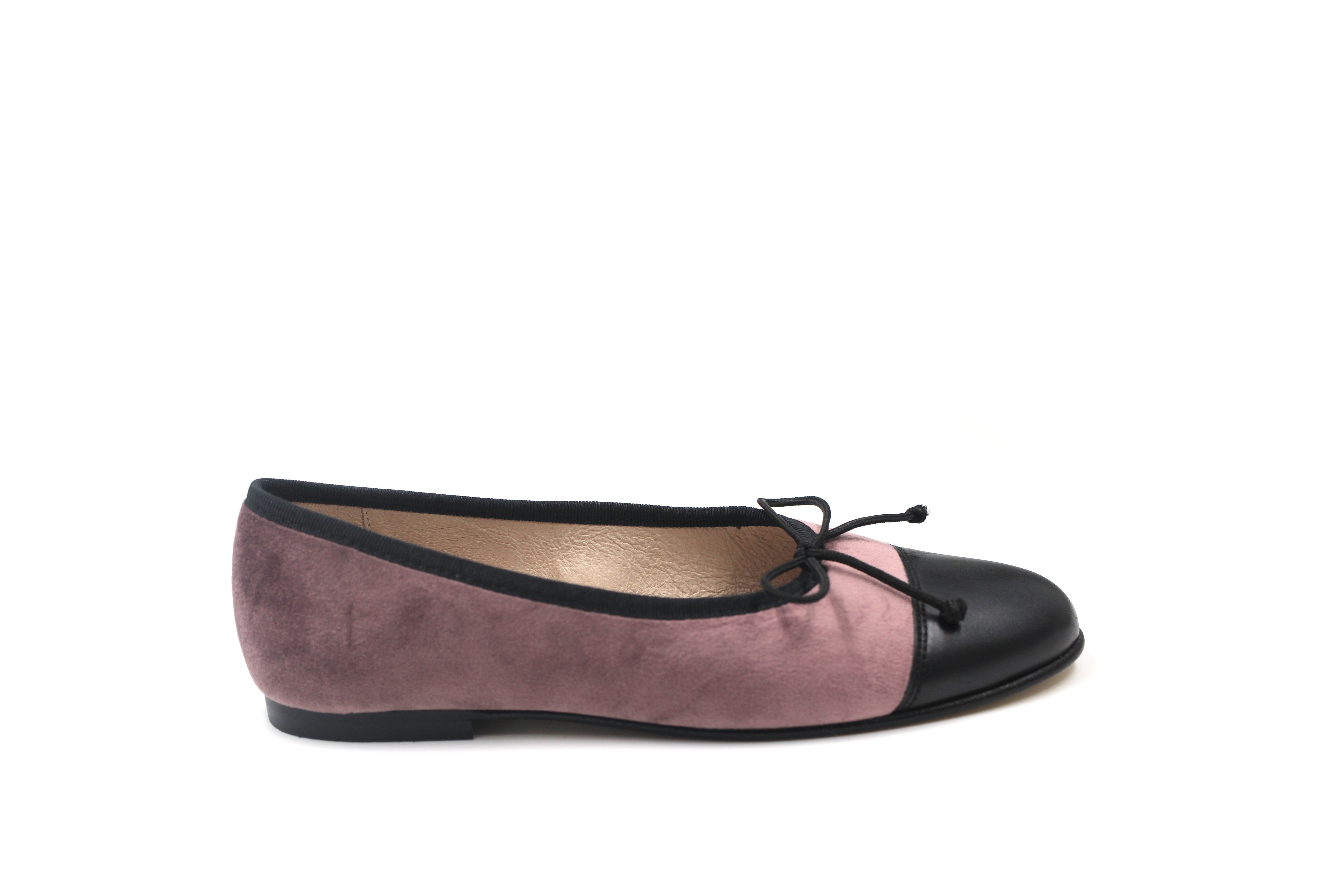 Valencia Lilac Ballet Flat with Leather Cap