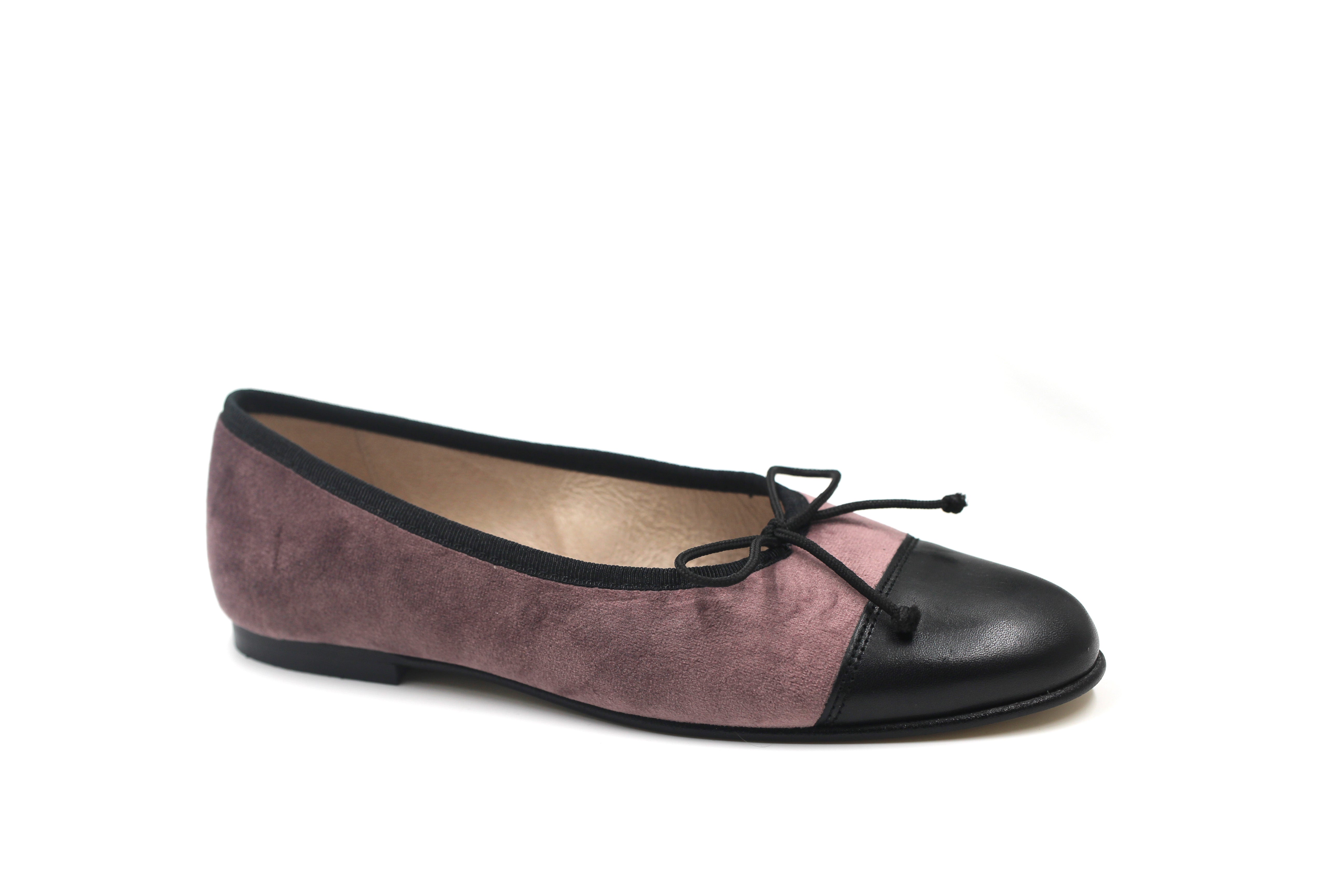 Valencia Lilac Ballet Flat with Leather Cap