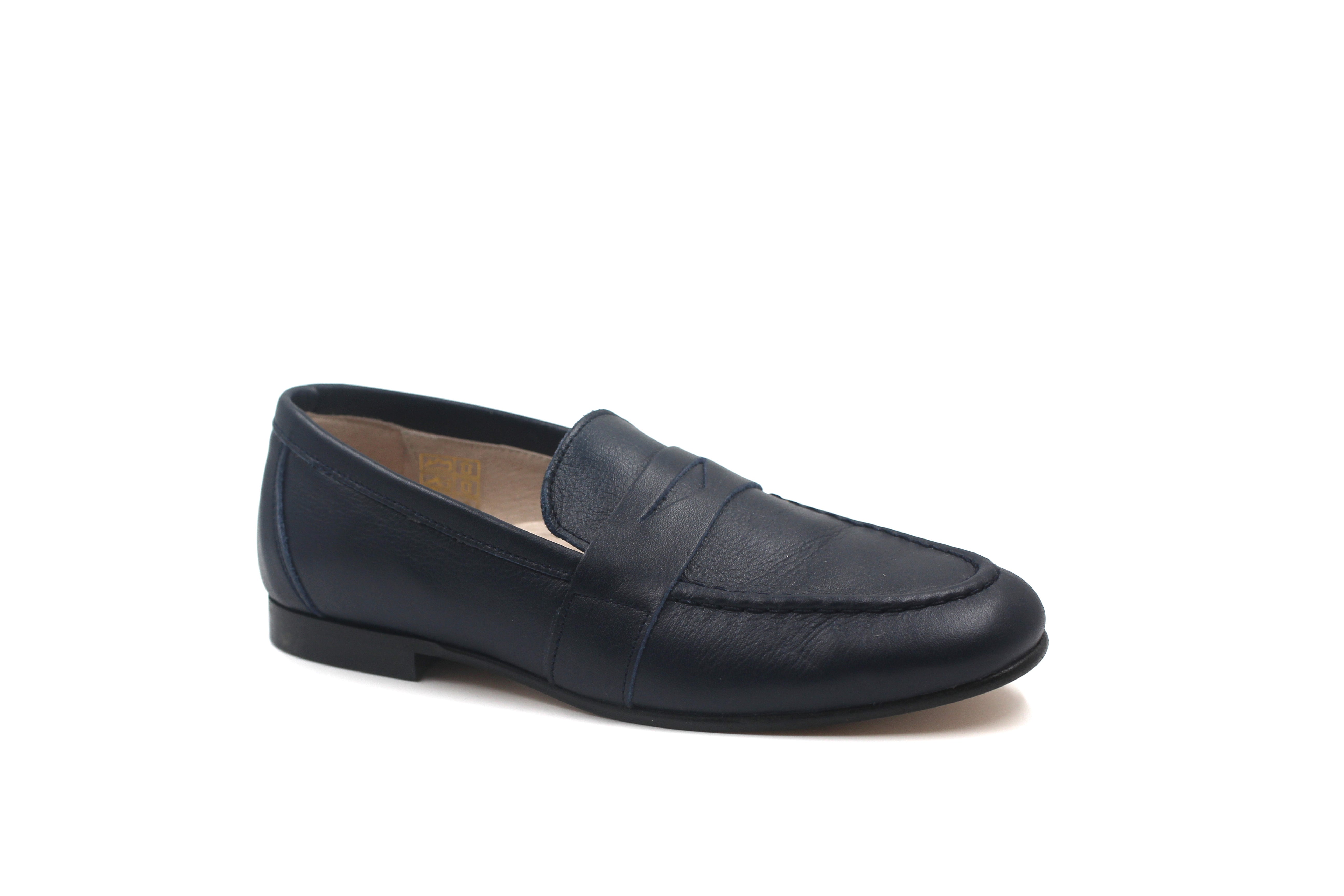 Gravitas Navy Leather Loafer