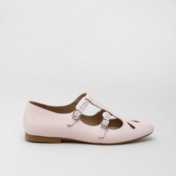 Papanatas Bebe Pink Double Buckle Pointed Mary Jane