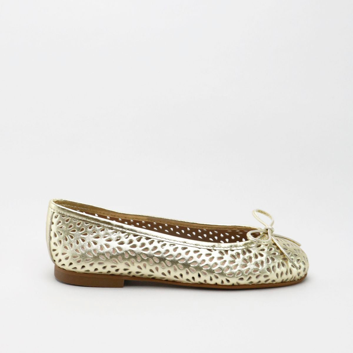 Papanatas Gold Metallic Eyelet Ballet Flat – HAL Shoes