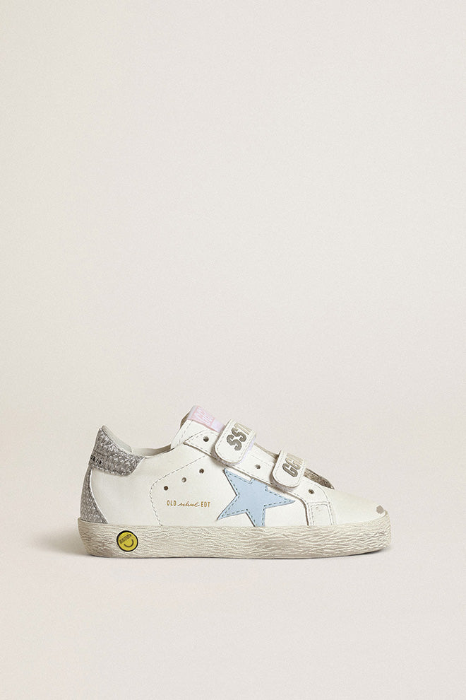 Golden Goose Sky Star Shimmer Back Velcro Sneaker – HAL Shoes