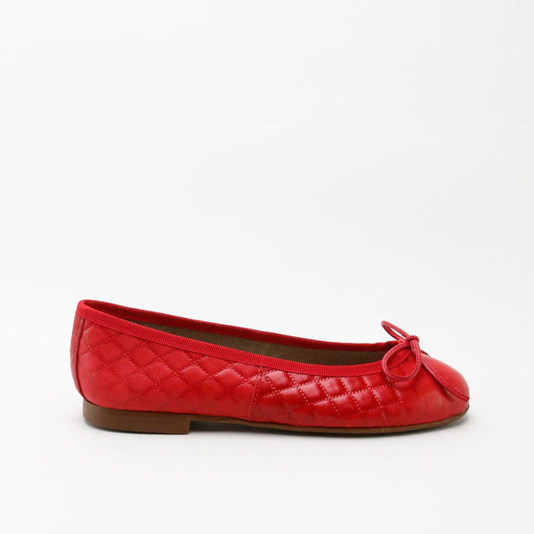 Papanatas Red Quilted Ballet Flat
