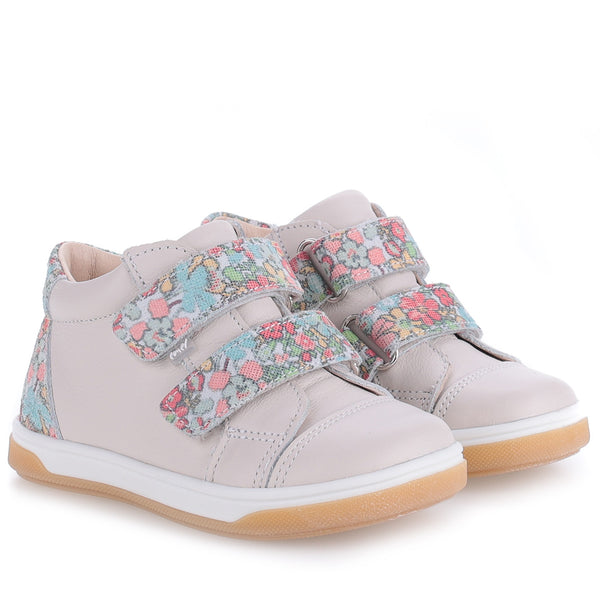 Emel Pink White and Floral Velcro Sneaker