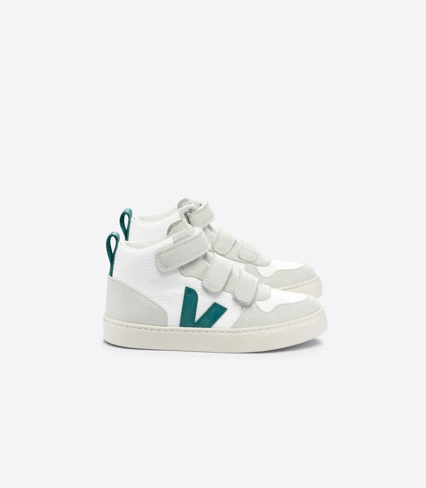 Veja V-10 White Green Hightop Sneaker