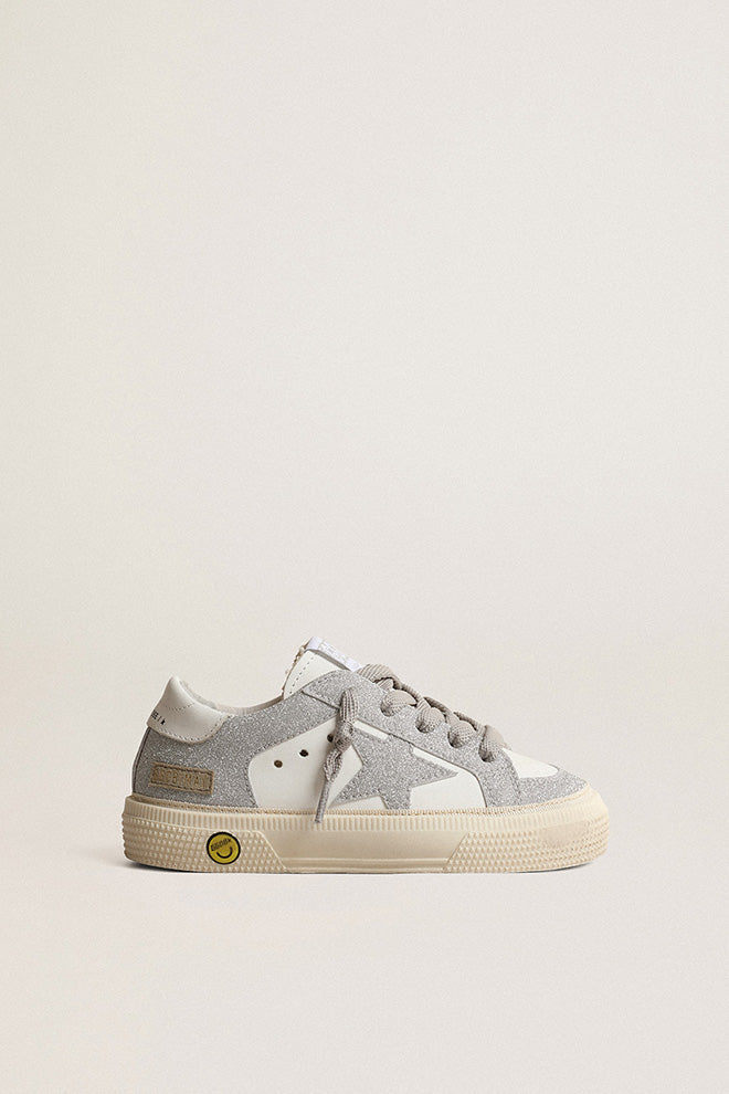Golden Goose White and Shimmer Trim Lace Sneaker